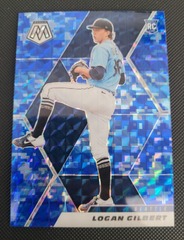 2021 Panini Mosaic Prizm Rookie #287 Logan Gilbert Blue Camo Seattle Mariners
